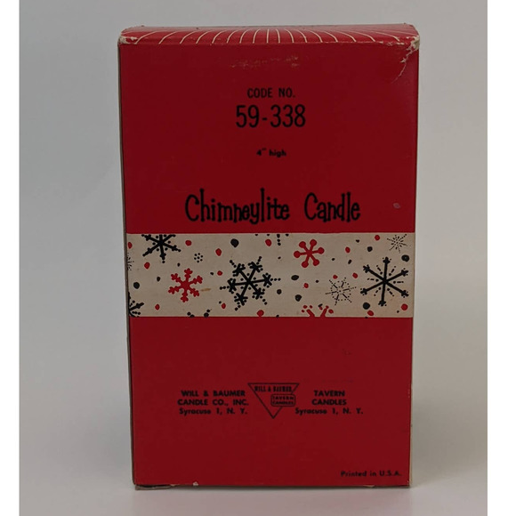 Vintage Mid-Century Christmas Candle, Chimneylite Red Brick Chimney, Kitschy 50s - Picture 9 of 10